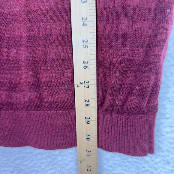 Moda International Sweater Top Y2K Sleeveless Sz L Maroon Cashmere Blend Retro - Picture 9 of 9